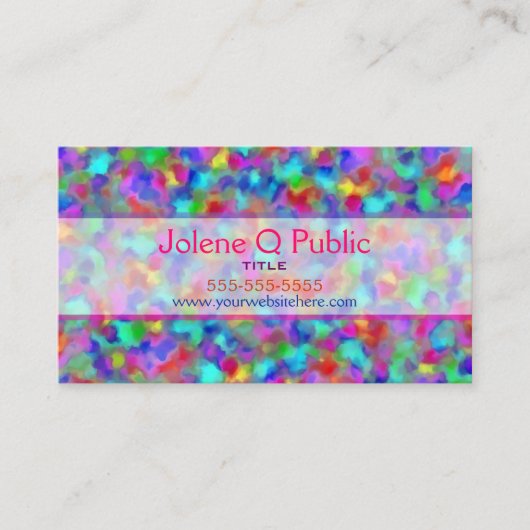 Pigmentierte Pigmente Visitenkarte (Vorderseite)