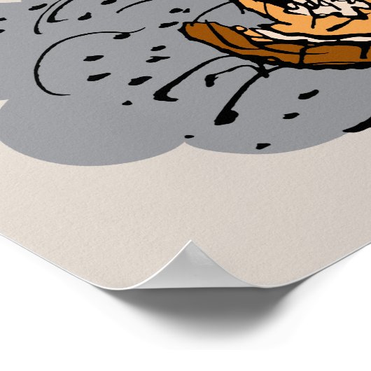 Pigpen Walking Cloud Poster (Ecke)