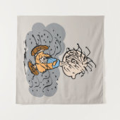 Pigpen Walking Cloud Wandteppich (Vorderseite (Horizontal))