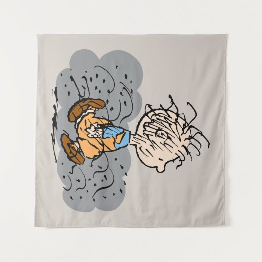 Pigpen Walking Cloud Wandteppich (Vorderseite (Horizontal))