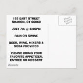 PigRoast Einladungspostkarte (Rückseite)