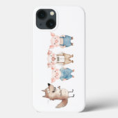 Pigs and Bad Wolf cartoon Case-Mate iPhone Hülle (Rückseite)