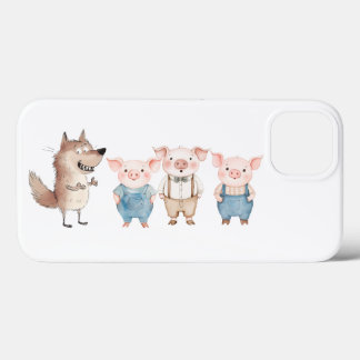 Pigs and Bad Wolf cartoon Case-Mate iPhone Hülle