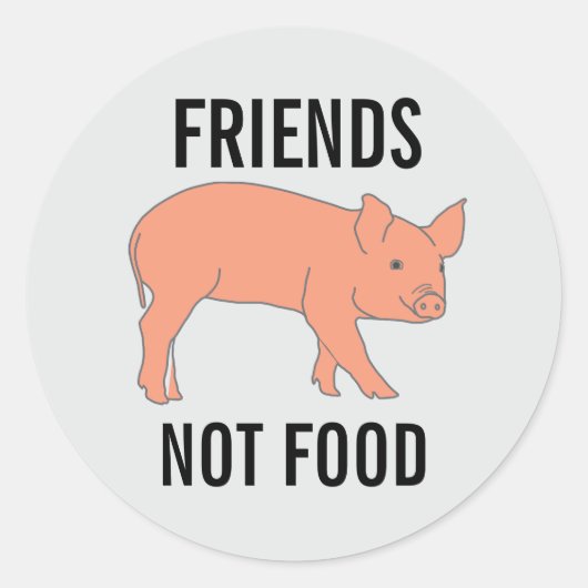 PIGS FRIENDS NOT FOOD STICKERS (Vorderseite)