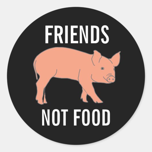 PIGS FRIENDS NOT FOOD STICKERS (Vorderseite)