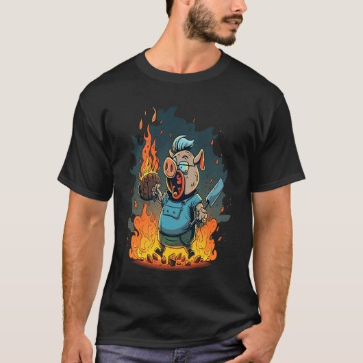 Pig's Meat Pig Grilling Steak 1 T-Shirt (Vorderseite)