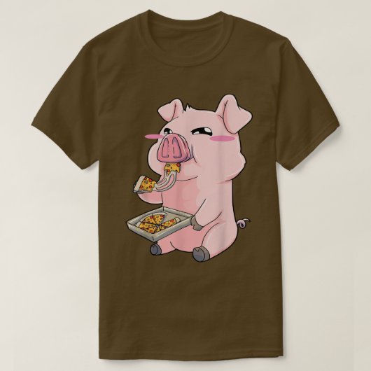 Pigs Pizza Anime Kawaii Cute Gift 12952818 T-Shirt (Design vorne)