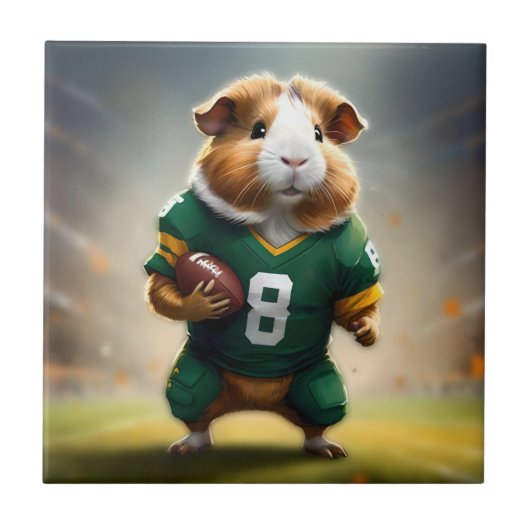 Pigskin Prodigy: Die Guinea Pig Quarterback Fliese (Vorderseite)