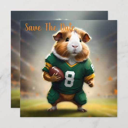 Pigskin Prodigy: Die Guinea Pig Quarterback, Save The Date (Vorne/Hinten)