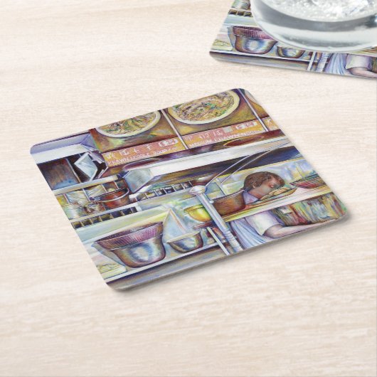 Pigtail Soup, Singapur Rechteckiger Pappuntersetzer (angewinkelt)