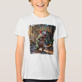 Piguana Fotografie – Schwein Leguan Gruseliges Tie Tri-Blend Shirt