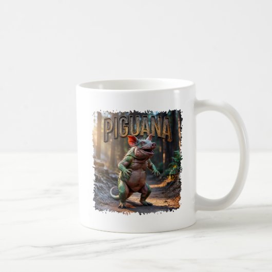 Piguana Fotografisch Combo Kreatur Witzig Kaffeetasse (Rechts)