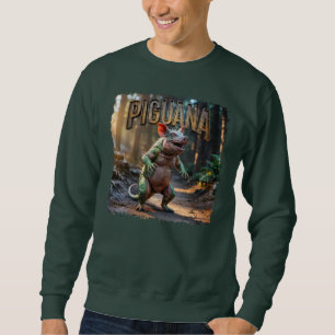 Piguana Fotografisch Combo Kreatur Witzig Sweatshirt
