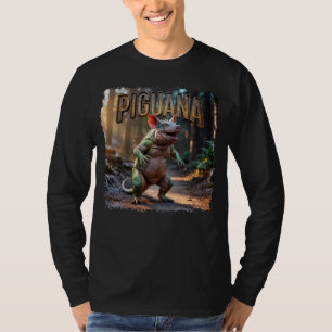 Piguana Fotografisch Combo Kreatur Witzig T-Shirt