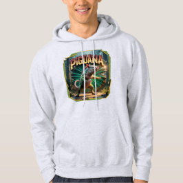 Piguana Illustration Combo Creature Funny Hoodie