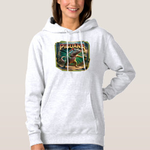 Piguana Illustration Combo Creature Funny Hoodie
