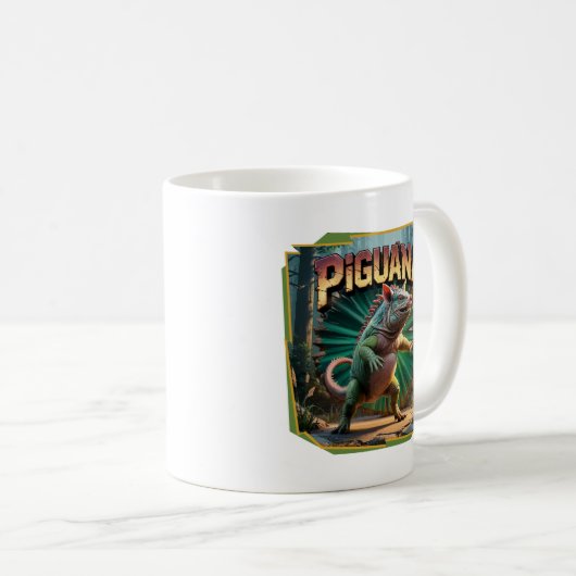 Piguana Illustration Combo Creature Funny Kaffeetasse (VorderseiteRechts)