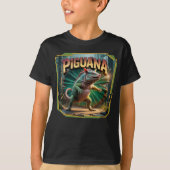 Piguana Illustration Combo Creature Funny T-Shirt (Vorderseite)
