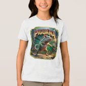Piguana Illustration Combo Creature Funny Tri-Blend Shirt (Vorderseite)