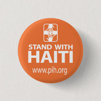 PIH Stand mit Haiti-Knopf Button