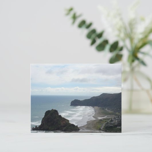 Piha Beach 4 Postkarte (Stehend Vorderseite)