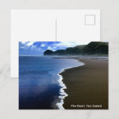 Piha Beach, Neuseeland Postkarte (Vorne/Hinten)