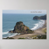 Piha, Lion Rock, Auckland Neuseeland Poster (Vorne)