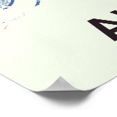 Piha New Zealand Vintage Reiseplakat Poster (Ecke)