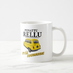 Piinattu Rellu - sananmuunnos huumoria - muki Kaffeetasse