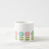 Piink und blaue Frühlings-Blumen Espressotasse (Vorderseite)