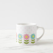 Piink und blaue Frühlings-Blumen Espressotasse (Rechts)