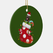 Piitbull With Socking Keramik Ornament (Rechts)
