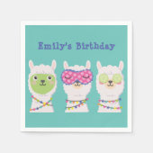 Pijama-Party, Lama-Pijama-Gastgeschenk Serviette (Vorderseite)