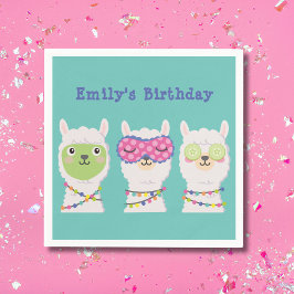 Pijama-Party, Lama-Pijama-Gastgeschenk Serviette