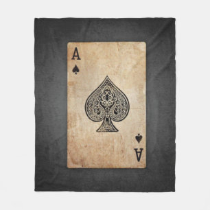 Pik-Ass-Wurfkissen Fleecedecke