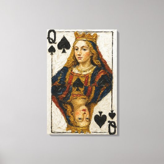 Pik-Dame Ölmalerei Leinwanddruck (Vorderseite)