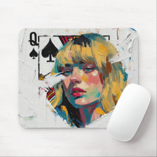 Pik-Dame Ölmalerei Mousepad