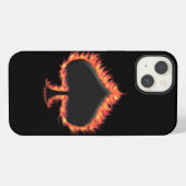 Pik Flammen iPhone Hülle (Rückseite (Horizontal))