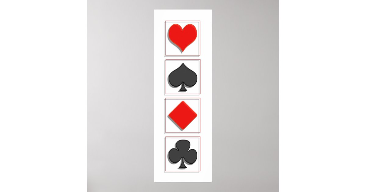 Pik Herz Karo Kreuz Poster Zazzle.de