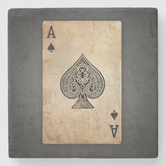 Pik-Kissen Steinuntersetzer (Vorderseite)