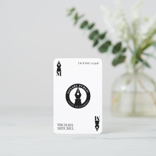 Pik Notar  Visitenkarte (Stehend Vorderseite)