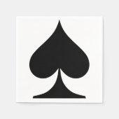 Pik Playing Card Black Symbol Serviette (Vorderseite)