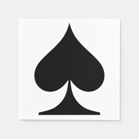 Pik Playing Card Black Symbol Serviette (Vorderseite)