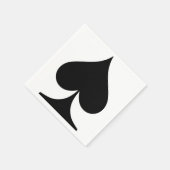 Pik Playing Card Black Symbol Serviette (Ecke)