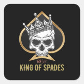 Pik Quadratischer Aufkleber (Vorderseite)