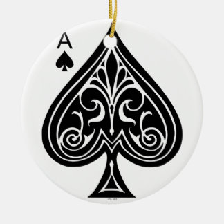 Pik, Spielkarte, Poker, Blackjack Keramik Ornament
