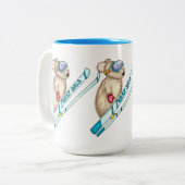 Pika Eeep Skis Skier Zweifarbige Tasse (Vorderseite Links)