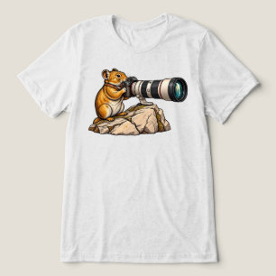 Pika-Fotograf Kamera-Wildnis-Abenteuer Tri-Blend Shirt