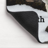 Pika im Schnee mit IHREM NAMEN Mousepad (Ecke)