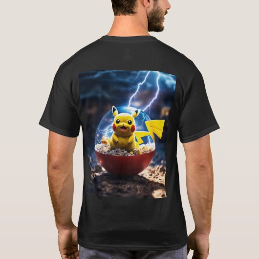 Pika-Style: Electric Vibes T-Shirt" T-Shirt (Rückseite)